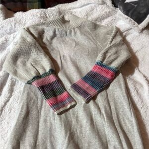 Anthropologie Daily Practice Gray Sweater Tunic. Cut out upper back